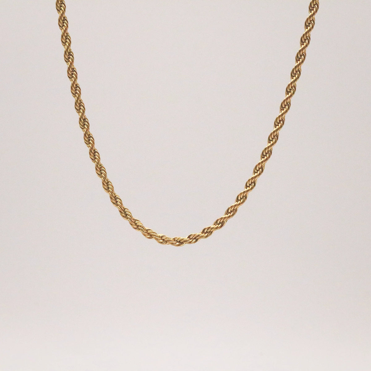 Gold rope necklace