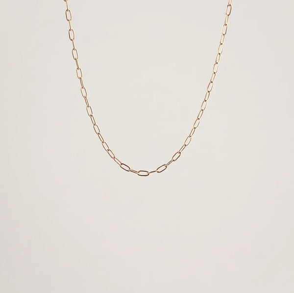 Waterproof Paperclip Chain Necklace – Gold Stainless Steel