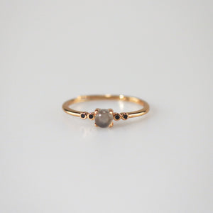Meideya Jewelry Labradorite and Black cz Ring