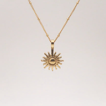 gold sun necklace