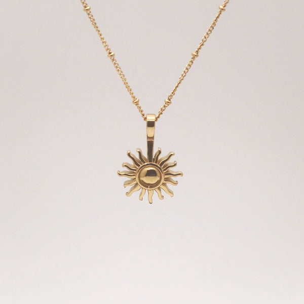 Waterproof 18k Gold Plated Sun Necklace – Stylr
