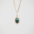 Malachite Empress Necklace: Gold Plated Pendant