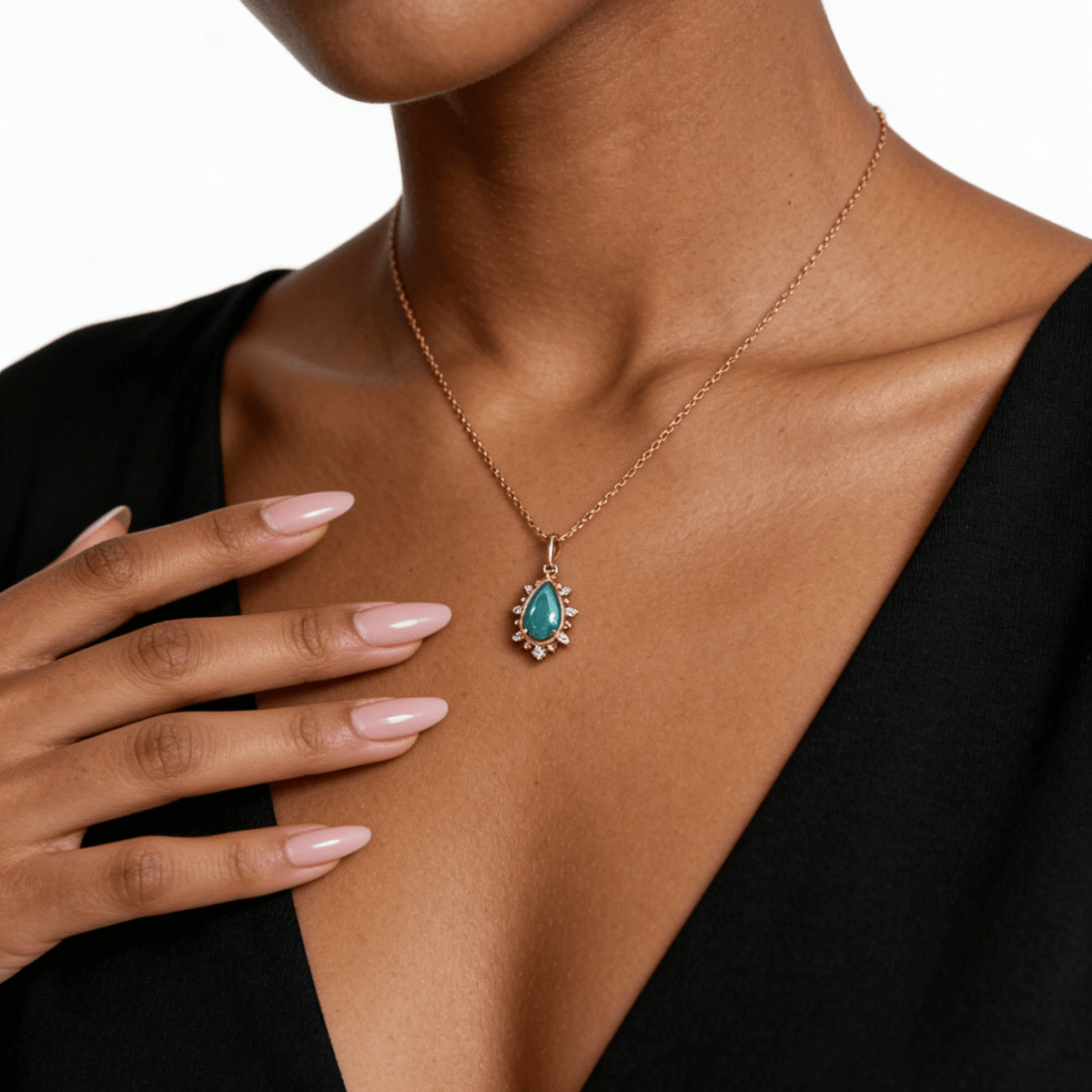 Malachite Empress Necklace: Gold Plated Pendant