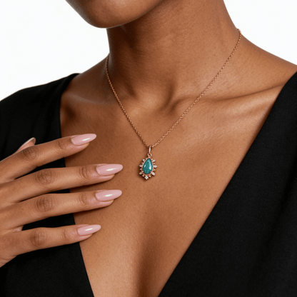 Malachite Empress Necklace: Gold Plated Pendant
