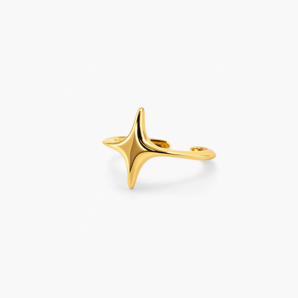 Minimalist Gold Plated Star Ring