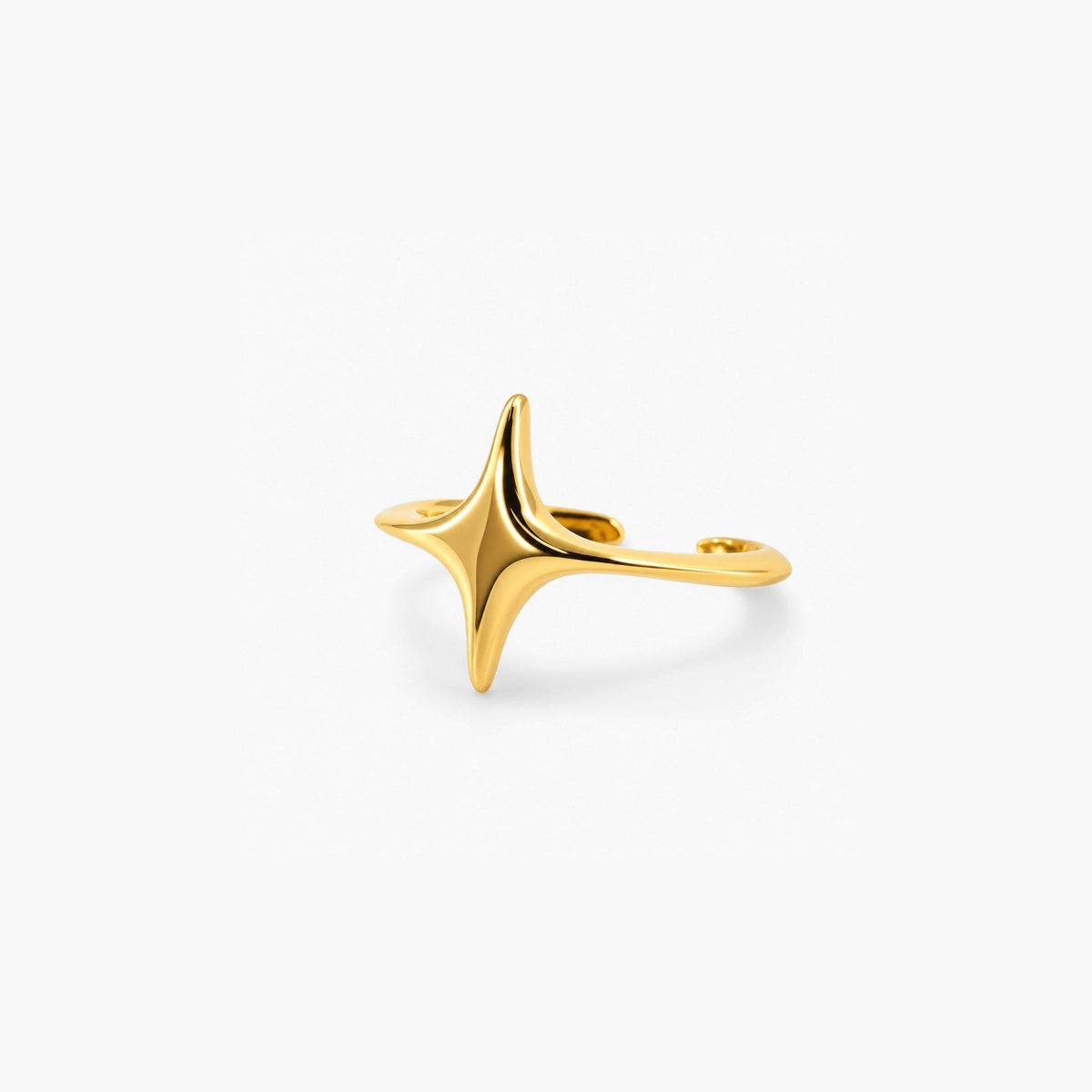 Minimalist Gold Plated Star Ring