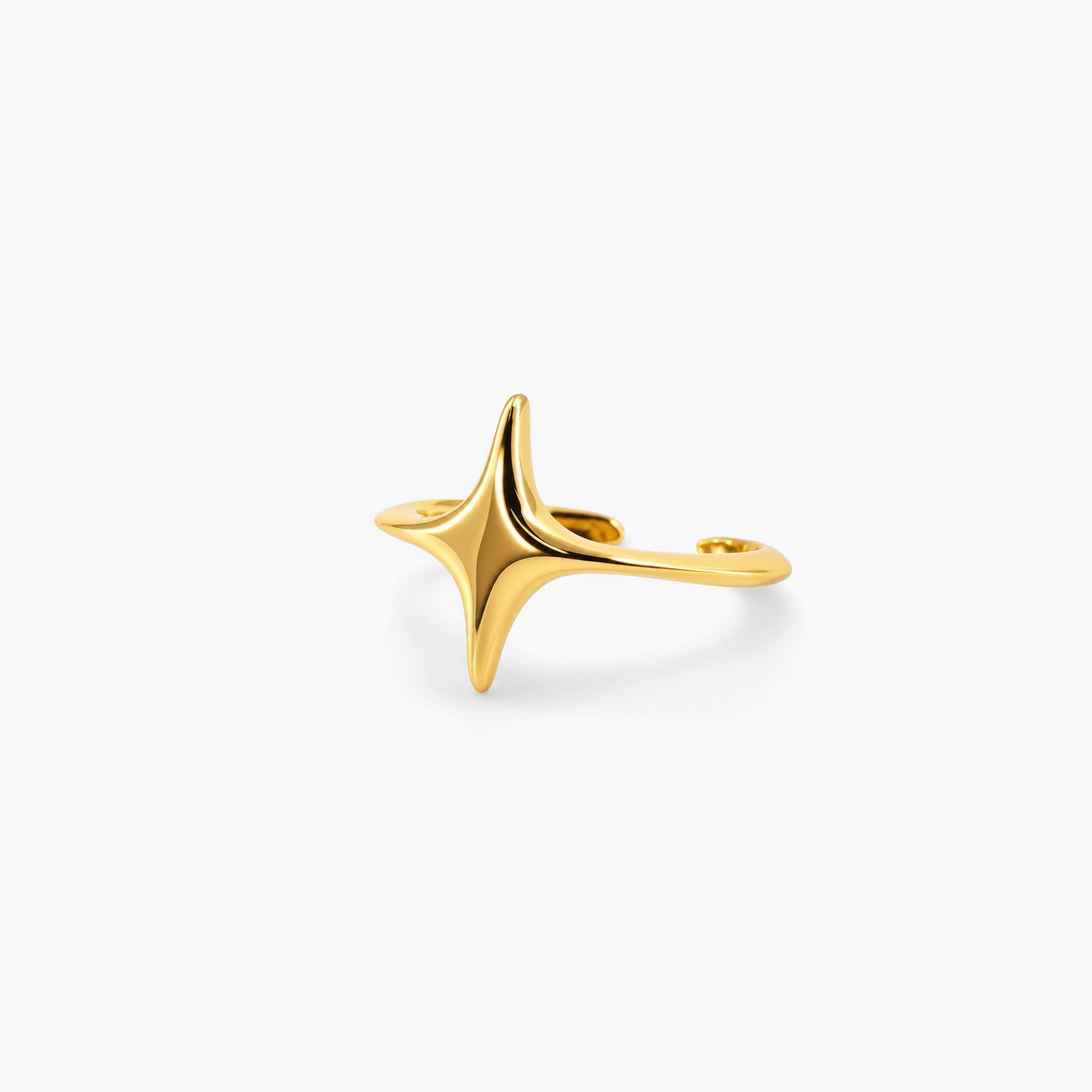 Minimalist Gold Plated Star Ring