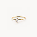 Marquise Cut Solitaire Ring in Hypoallergenic 316L Stainless Steel