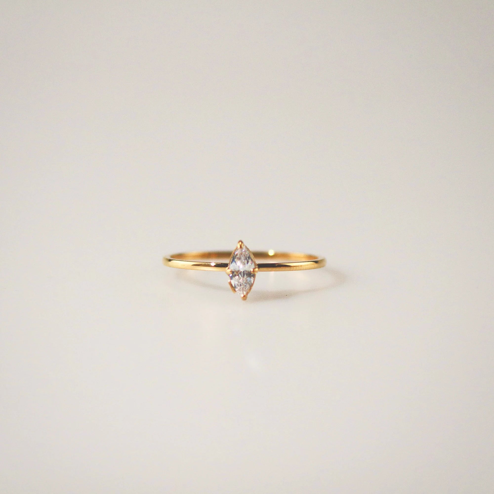 Meideya Jewelry Marquise Cut Solitaire Ring