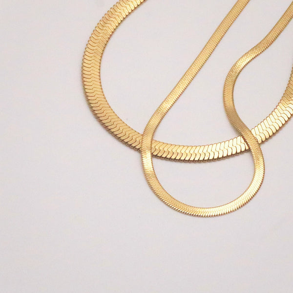 Mata Snake Chain Necklace – Waterproof Gold Plated Stainless Steel