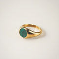 Meideya Jewelry Malachite Gemstone Signet Ring