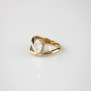 Meideya jewelry Solitaire Unite Curve Ring