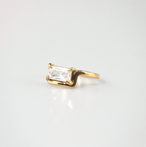 Meideya Jewelry Half Frame Gem Ring