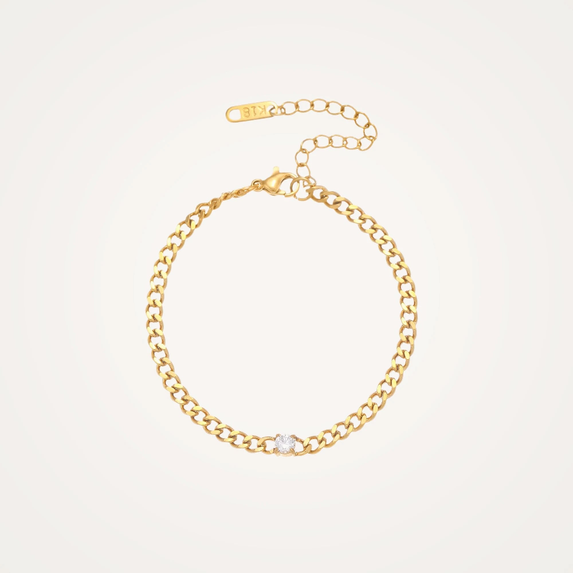 meideya jewelry solitaire curb chain bracelet