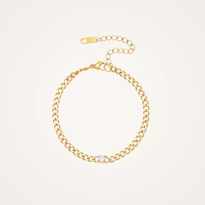 meideya jewelry solitaire curb chain bracelet