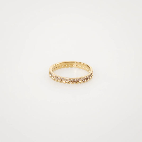 Milgrain Half Eternity Band Ring – Waterproof & Tarnish-Free