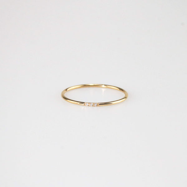 Tiny CZ Stacker Ring – 18k Gold Plated Waterproof Ring