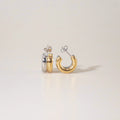 Two Tone Small Hoop Earrings - Waterproof 14mm & 16mm