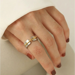 Mixed Metal -Band Ring