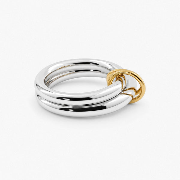 Mixed Metal 2-Link Chain Ring – Waterproof & Tarnish-Free