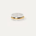 Two Tone Gold & Silver Band Ring — Waterproof