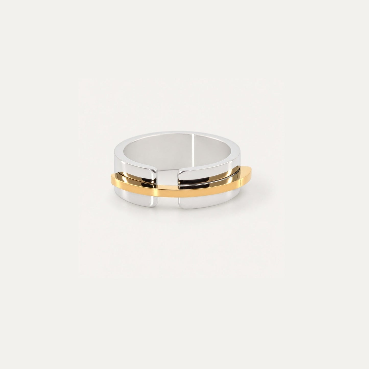 Mixed Metal Band Ring