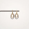Mixed Metal Double Hoop Earrings
