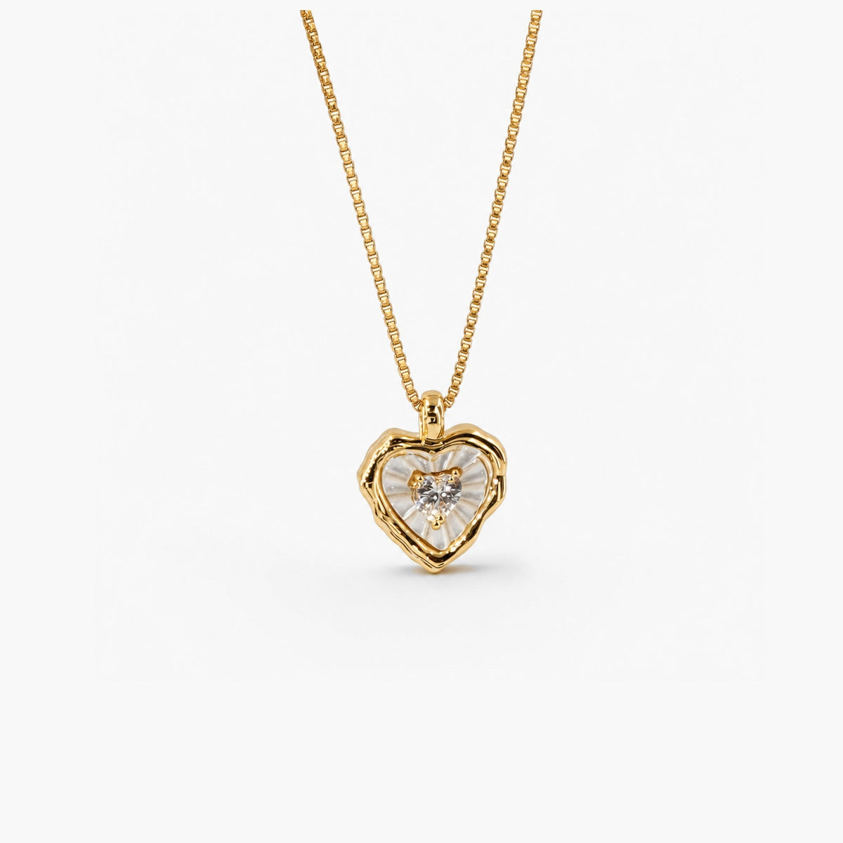 Mother of Pearl Heart Necklace