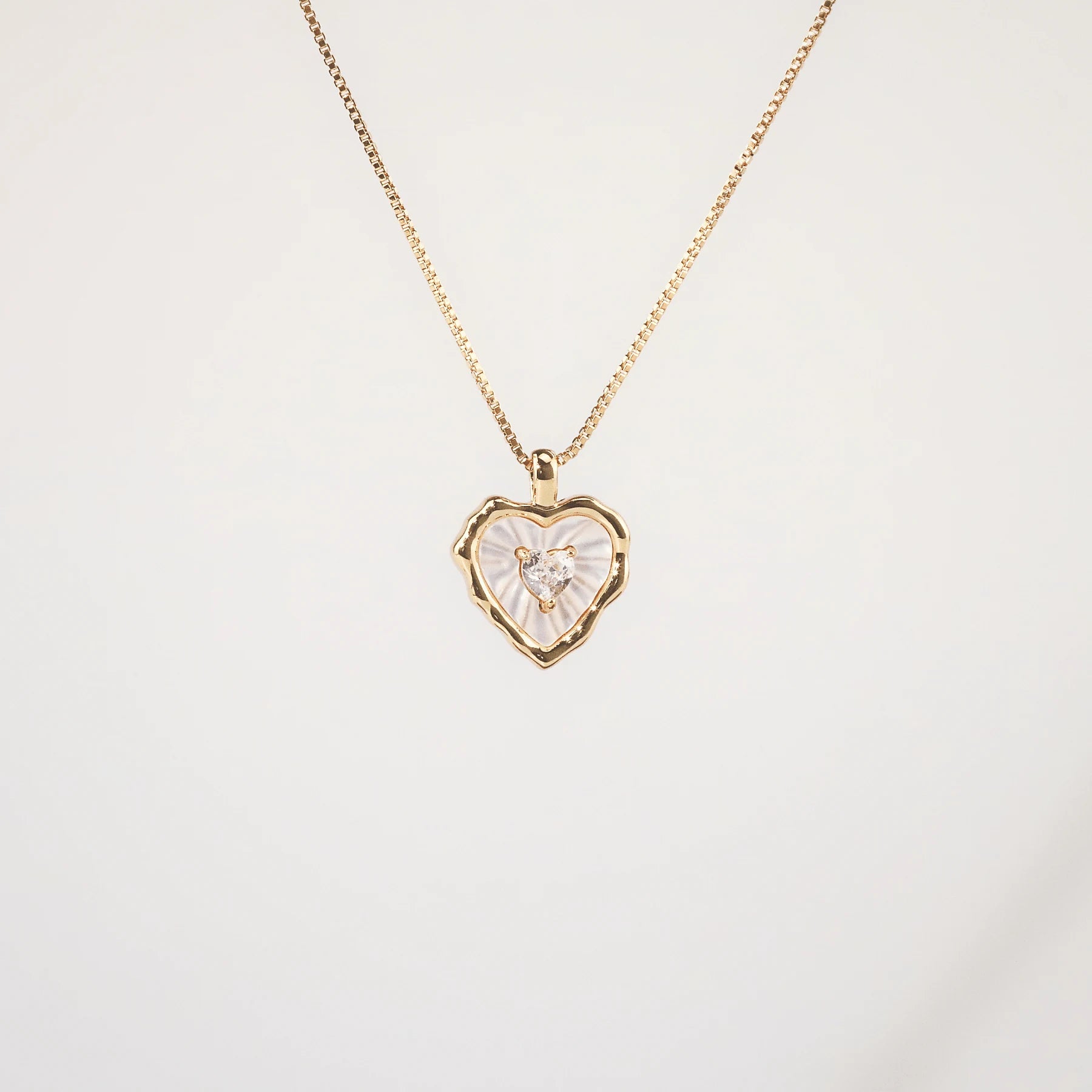 Mother of Pearl Heart Necklace