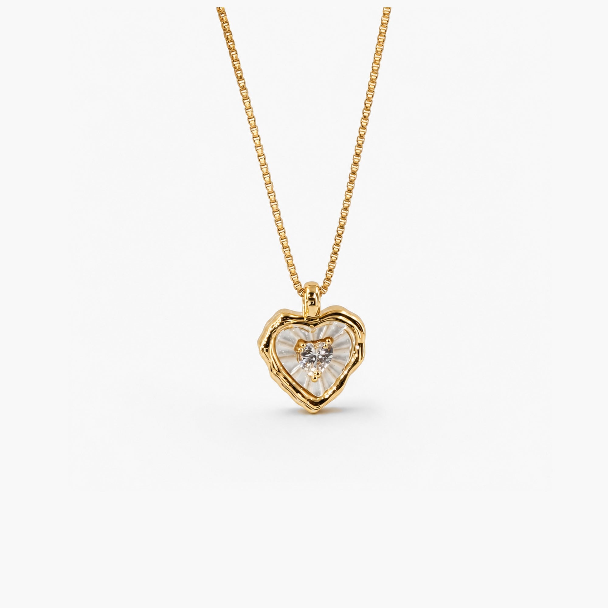 Mother of Pearl Heart Necklace