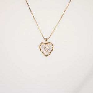 Mother of Pearl Heart Necklace