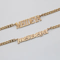 Meideya Jewelry - Personalized nameplate necklace