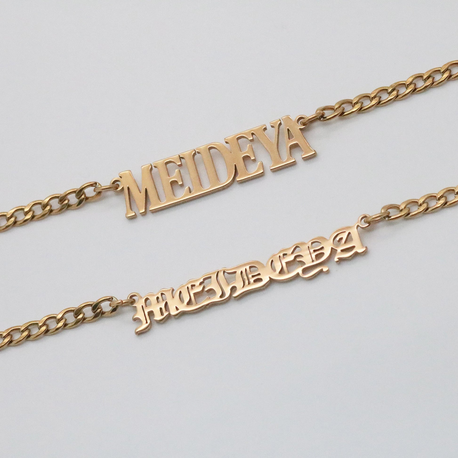 Meideya Jewelry - Personalized nameplate necklace