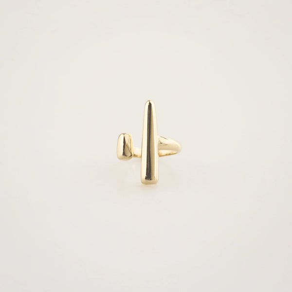 Needle Open Ring – Adjustable Gold Plated