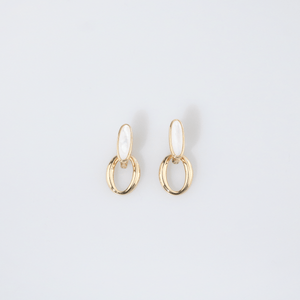 Nerida Mother of Pearl Hoop-Earrings