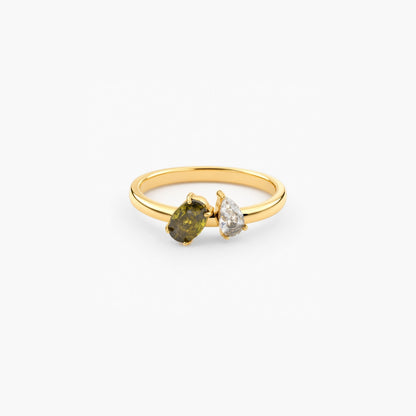Olive Sparkle Ring - Waterproof Stainless Steel Jewelry