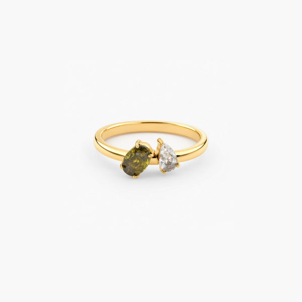 Olive Sparkle Ring - Waterproof Stainless Steel Jewelry