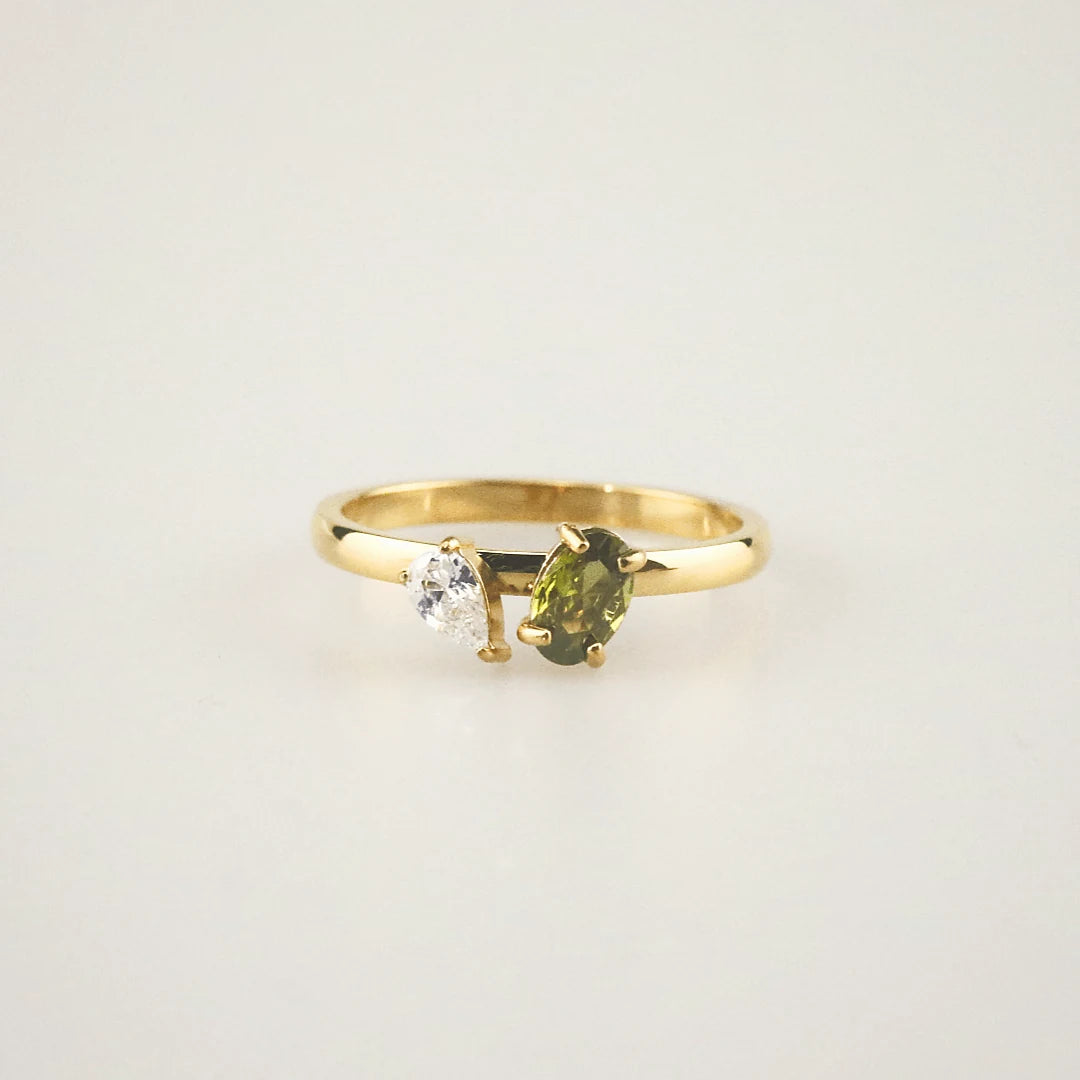 Olive sparkle ring