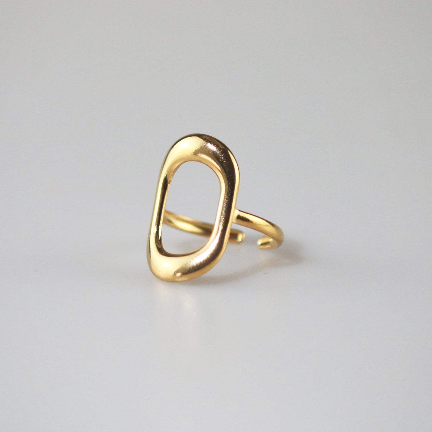 Gold Open Oval Ring