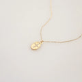 Oval CZ Cross Necklace