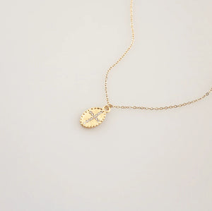 Oval CZ Cross Necklace