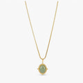 Oval Jade Necklace — Waterproof 18k Gold Plated