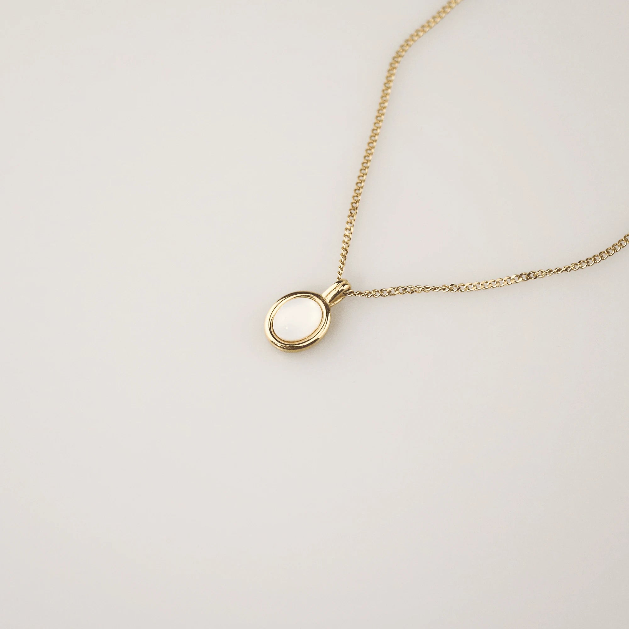 Oval Moonstone Necklace