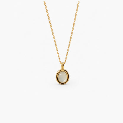 Oval Moonstone Necklace