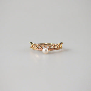 Meideya jewelry pearl crown ring