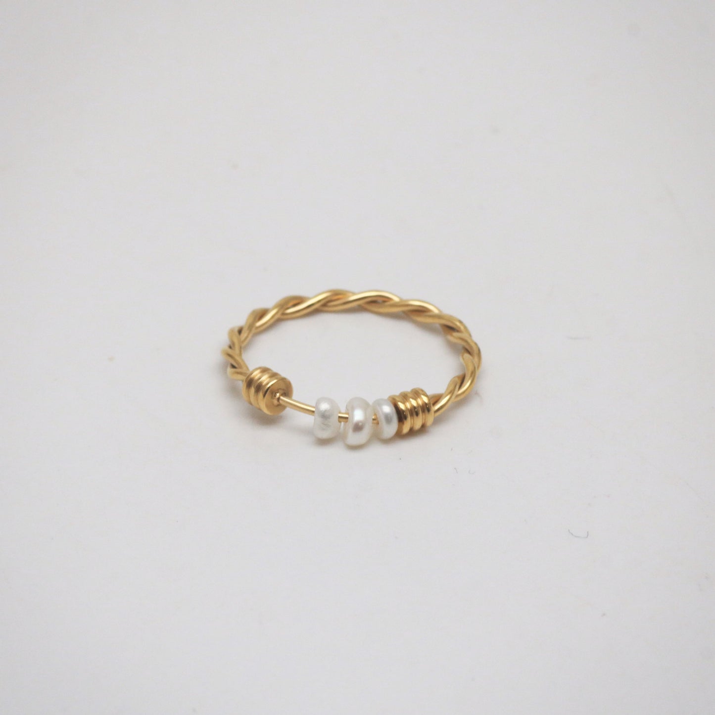 pearl fidget spinning ring