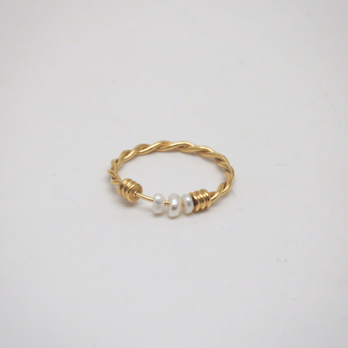 pearl fidget spinning ring