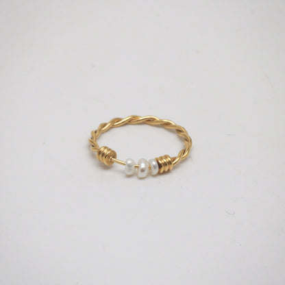 pearl fidget spinning ring