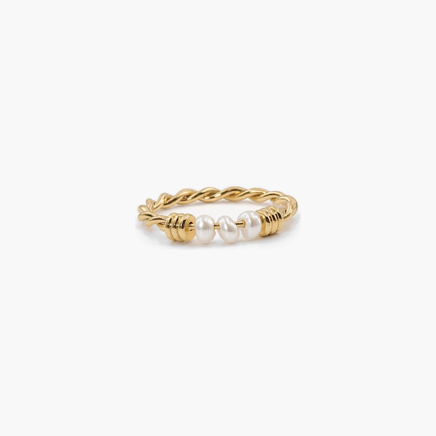 Pearl Fidget Ring — Waterproof, Gold-Plated Stainless Steel