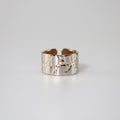 Waterproof Tarnish-Free Pebble Statement Band Ring